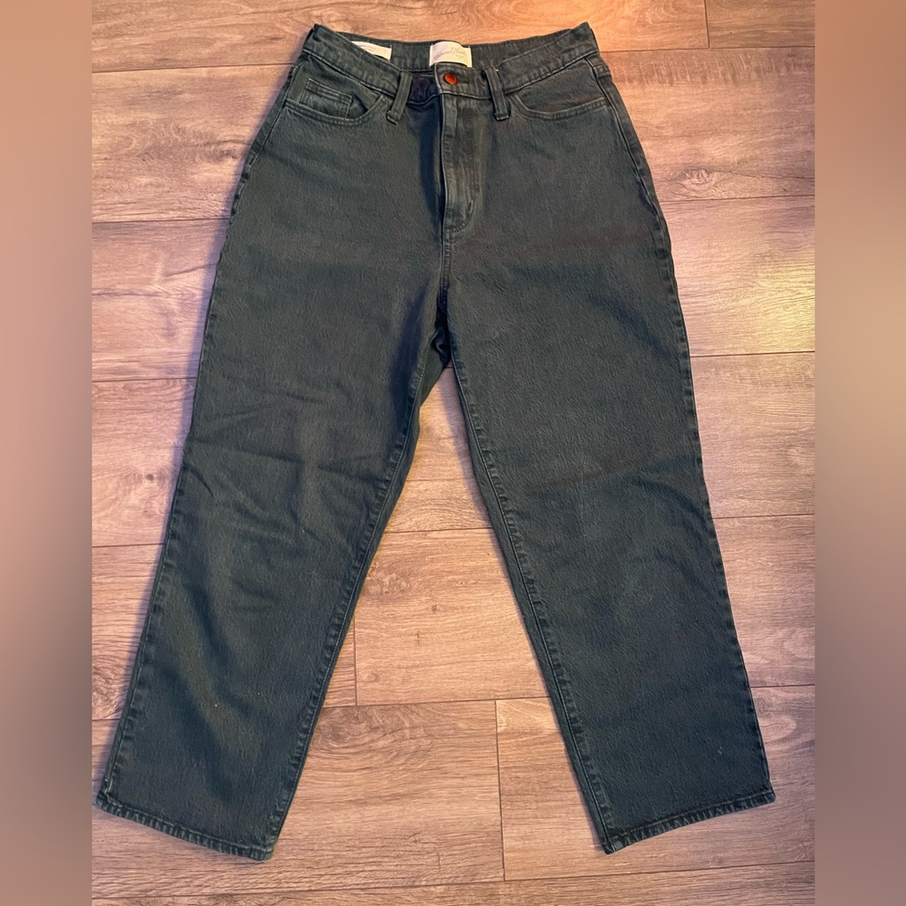 target vintage dark green straight pants